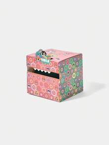 THE POWERPUFF GIRLS X SHEIN Sổ ghi nhớ có họa tiết hoa, bong bóng, hoa mao lương dễ thương - Nhiều màu - Xem 4