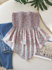 SHEIN Frenchy Áo crop top đen không dây bất đối xứng cỡ lớn cho nữ, mùa hè - Hồng - Xem 2