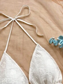 Soleia Débardeur décontracté blanc texturé avec cœur romantique, dos nu, convenant pour les vacances, le thé de l'après-midi, la saison des mariages, les fêtes, la plage, les vacances de printemps/été, les croisières, les festivals de musique, le style bohème - Beige - Voir 6