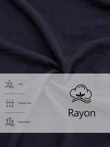 Aalyst 女士简约优雅高端休闲亚麻质感衬衫领前开半开腰收腰 A 字长裙，适合办公室、度假、下午茶、音乐/啤酒节、春夏季 - 藏蓝色 - 查看 6