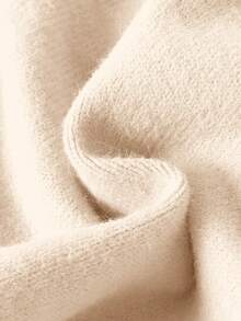 SHEIN Newborn Baby Girl Cute Versatile Pink Heart Pattern Long Sleeve Sweater, Autumn/Winter Fall - Apricot - View 8