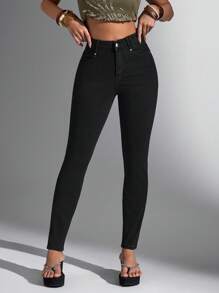 Jeanoix 高腰緊身牛仔褲