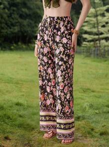 Florisole Quần họa tiết Bohemian thanh lịch dành cho nữ, hoàn hảo cho kỳ nghỉ - Nhiều màu - Xem 4