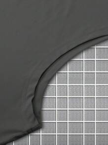 Manfinity LEGND Plus Size Men's Geometric Printed Round Neck Casual Tank Top, Summer - Dark Grey - View 3