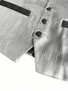 Calvornis Men's Business Commuter Jacket & Pants Suit - Black - View 4