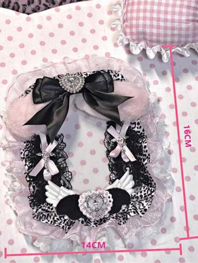 Kawaii 1pc Leopard Print Card Cover ,Keychain Plush Pendant Can Store, Campus Cards, Meal Cards ,Document Set, Good Item Fashion Decoration For Christmas Gift For Holiday For Young Girls & & White-Collar Workers Card Holder Wallet Business Card Holder Credit Card Holder Id Card Holder Women For Women Card Wallet