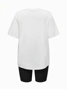 SHEIN 1套孕妇纯色两件套 - 黑與白 - 查看 7
