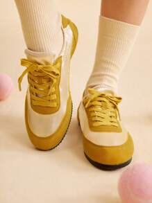 CUCCOO EASI 女式2025新款时尚休闲运动鞋 - 芥末黃 - 查看 5