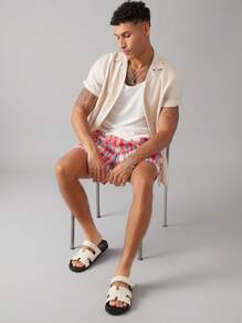 SHUZIA 男士镂空可调节带舒适拖鞋 - 米色 - 查看 4