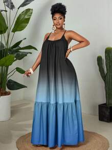 Maweii Váy vải dệt họa tiết hoa cỡ lớn thanh lịch mặc hàng ngày thời trang 2025 cho nữ chất lượng cao, có dây đeo có thể điều chỉnh, thiết kế đa năng và ngày lễ - Nhiều màu - Xem 1