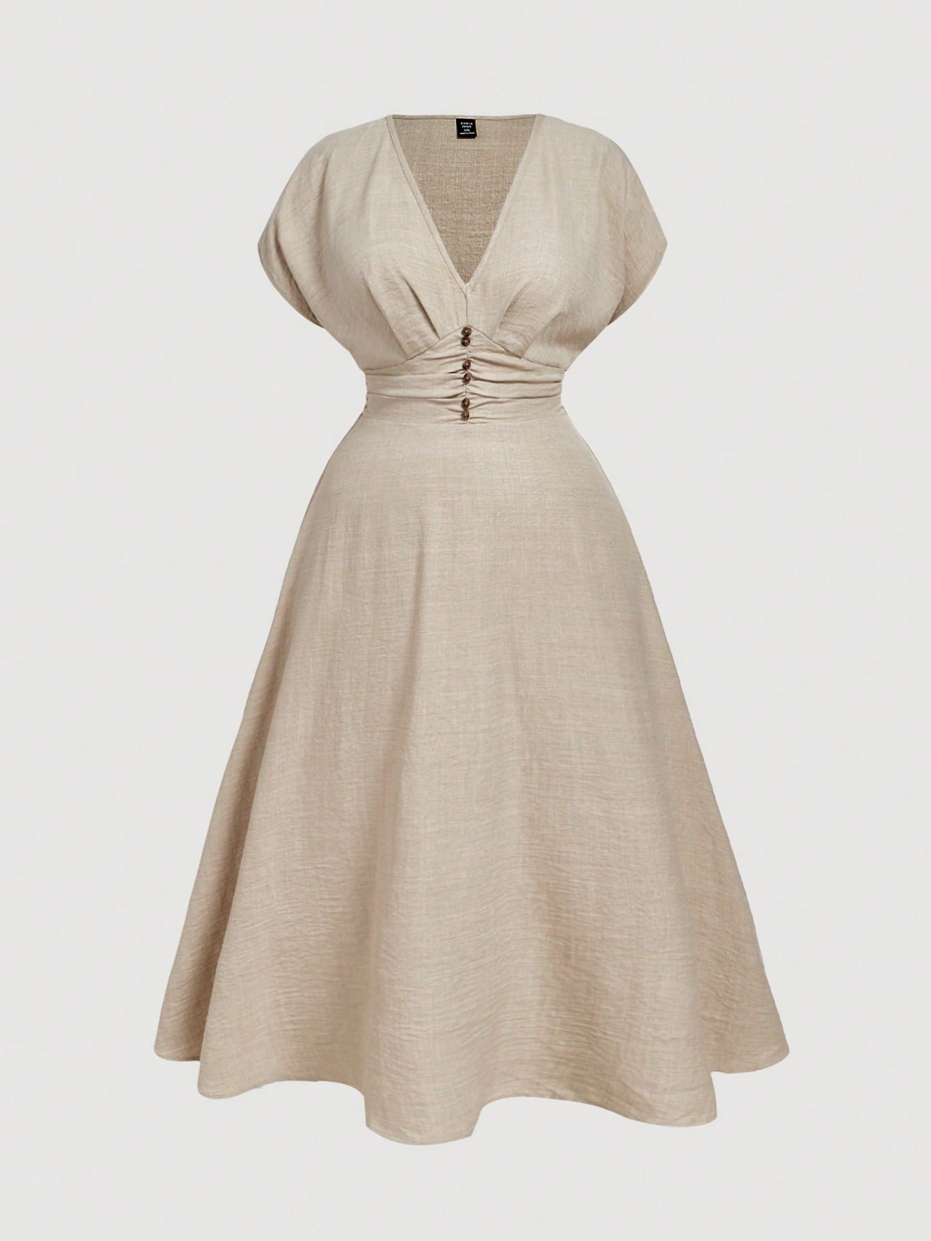 SHEIN MOD فستان نسائي كبير الحجم بياقة على شكل حرف...