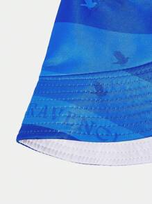 HARRY POTTER X SHEIN 1pc Reversible White Bucket Hat With Letter & Animal Patterns - White - View 5