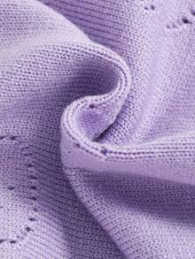 SHEIN Newborn Baby Boy Casual Round Neck Long Sleeve Cute Bear Knitted Cardigan Fall Winter