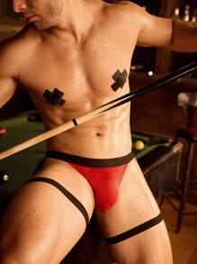 DrisQ DrisQ Men's Black & Red Stitching Lift Butt Thong Underwear, Fashionable & Sexy - Multicolor - View 5