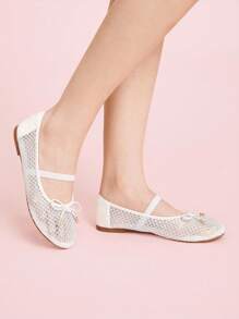 CUCCOO DOLLMOD Women's Mesh Casual Comfortable Breathable Fashion Versatile Flats - White - View 5