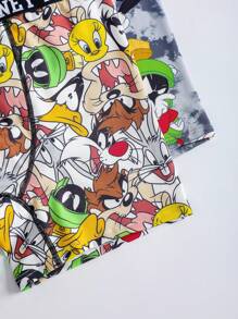 LOONEY TUNES X SHEIN 2 chiếc quần lót Boxer họa tiết hoạt hình dễ thương cho nam - Nhiều màu - Xem 8