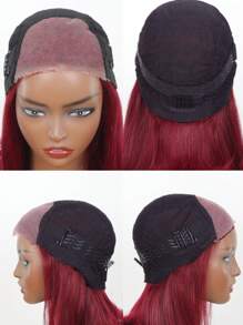 99J Burgundy 150 Mật độ Tóc giả Bob ngắn thẳng không keo Tóc giả cắt sẵn bằng tóc thật 6x4 Tóc giả ren 100% tóc thật Sẵn sàng để đội - SBUG/99J - Xem 7