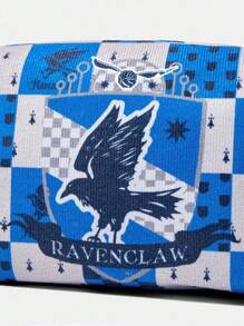 HARRY POTTER X SHEIN 1 件鹰图案绗缝化妆包，带拉链的便携式化妆收纳袋，多功能收纳包，轻便旅行包，男女适用