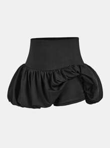 Coolane Kids Tween Girls Fall/Winter Basic Knit Stretchy Comfortable Black Bubble Skirts