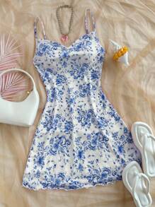 Soleia Vacation Draped Neck Cami Dress,Summer Dresses For Women,Pastel Dresses For Women