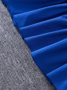 青少年女孩纯色无袖短裙，适合度假、夏季、旅行