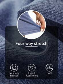 Flexra 女式口袋紧身休闲百搭牛仔短裤 - 淺色水洗藍 - 查看 8