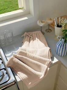 Comfortcana Damskie, uniwersalne, jednokolorowe, szerokie spodnie w swobodnym stylu