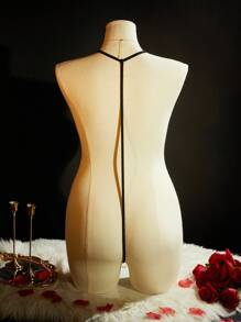 SpicyHot 1 set/2 pièces Lingerie sexy grande taille - Body bustier ajouré avec cache-tétons à franges, tenue de club en PU bicolore