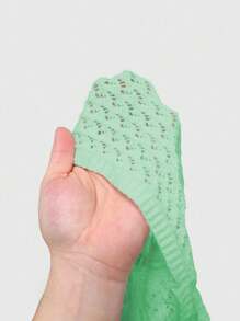 ROMWE Áo ba lỗ cổ yếm thêu hoa dễ thương, phong cách kỳ nghỉ - Màu xanh Bạc hà - Xem 6