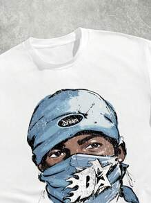 Manfinity ZONE917 OEM Loose Digital Full Print T-Shirt (Wide Neckline) - White - View 2