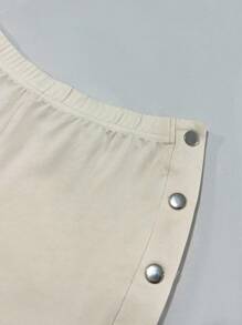 SHEIN SXY 女士 2 件套休闲前纽扣上衣和迷你短裤