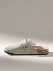 Solecia 女士时尚厚底方形扣一脚蹬拖鞋，配套女鞋