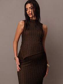 MaterniChic Fall Women Clothes Maternity Two-Piece Suits Fall Women Clothes - Brown - View 5