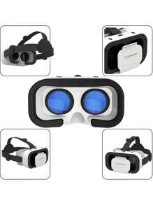 Zestaw słuchawkowy VR do telefonu komórkowego - zestaw słuchawkowy 3D do okularów Zestaw słuchawkowy do wirtualnej rzeczywistości kompatybilny z iPhonem Android - kompatybilny ze smartfonem 4,7-6,5 cala - idealny do filmów, gier mobilnych, lekki, regulowany, miękki i wygodny