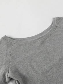 Sweetra 3 件女式不对称肩部修身 T 恤，黑色/白色/灰色基本款单肩上衣，夏季 - 彩色 - 查看 8