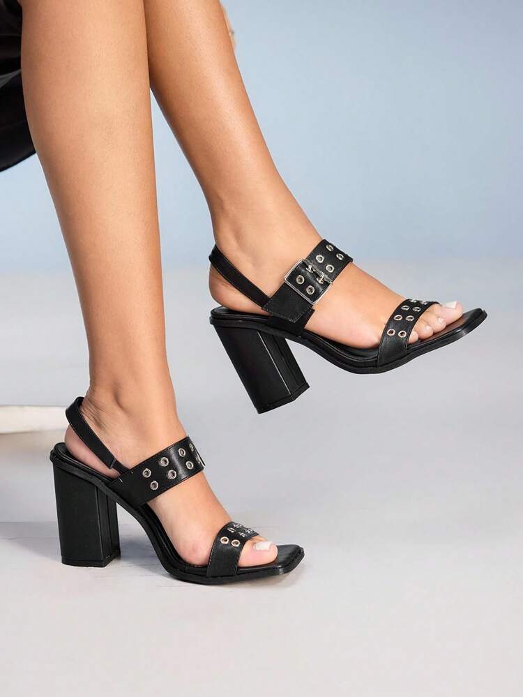 CUCCOO GRLICON Women's High Heel Sandals, Y2K Style, Punk Rock, Biker, Cool Girl, Suitable For Halloween, Christmas, Party
