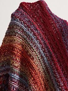 Bohemela 女士条纹露肩长袖腰系带针织衬衫 - 彩色 - 查看 8