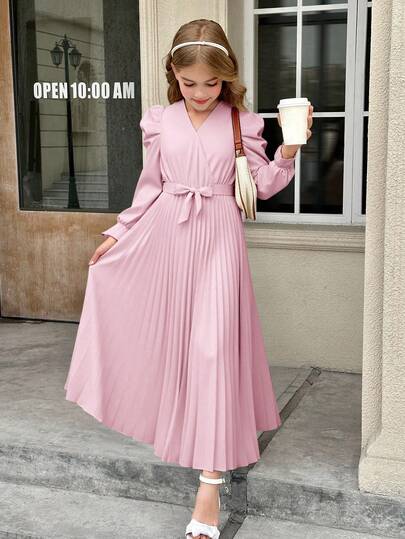SHEIN Tween Girl's Casual Puff Sleeve V-Neck Pleated Maxi Dress Girls Elegant Long Sleeve Dress Pink Pleated Dress For Teens Pink Dress For Girls Pink Pleated Dress For Teen Girls Girls Pink Long Sleeve Dress Teen Girls Elegant Long Dress Girls Modest Dress With Sleeves Teen Girls Elegant Dress Long Sleeve Dress For Teens Long Sleeve V-Neck Dress For Girls Pink Dress With Tie Belt For Teens Teen Girls Pink Maxi Dress Girl Pink Long Sleeve Dress Pink Dress For Teens Pink Pleated Dress For Girls Tween G Fall Winter