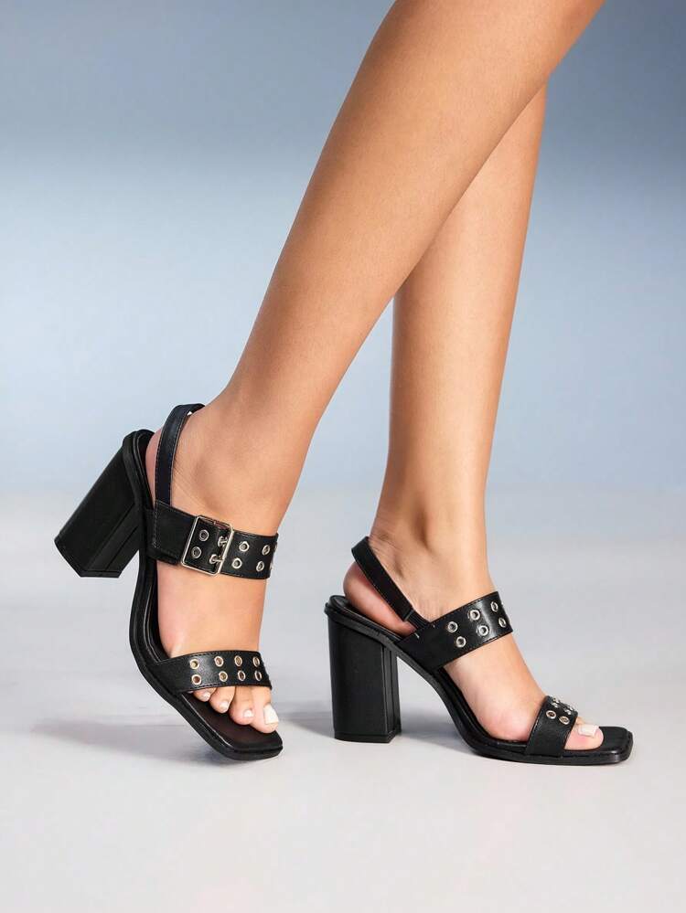 CUCCOO GRLICON Women's High Heel Sandals, Y2K Style, Punk Rock, Biker, Cool Girl, Suitable For Halloween, Christmas, Party