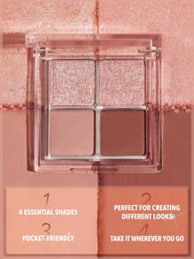 SHEGLAM 宇宙水晶眼影四色霧面閃光眼影盤中性色調金玫瑰紫紅色閃亮閃光持久超級色素光滑可混合眼影棕色眼影 品牌 美容 化妝 化妝品 適合女性與女孩 完美搭配夏季春季 Y2K 時尚 流行 生日 母親節禮物 假期 派對準備就緒 最佳顏色 - Spellbound - 查看 2