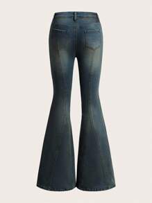 SHEIN ICON 女式無腰帶喇叭牛仔褲