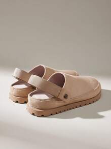 Solecia 女士低帮帆布滑板鞋，新款时尚休闲运动鞋，百搭运动鞋，秋季小白鞋，鞋垫拖鞋，绒面革软木拖鞋，女式封闭式木屐 - 卡其色 - 查看 5