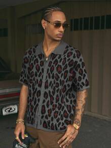 AXEPEAK Áo len nam cổ bẻ tay ngắn phong cách đường phố giản dị thời trang - Nhiều màu - Xem 4