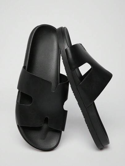 SHUZIA Men's Cutout Comfortable Slide Flat Sandals
