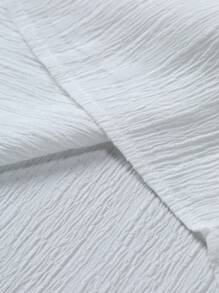 Manfinity RSRT Men's Solid Color Short Sleeve Single-Breasted Shirt And Shorts Casual Suit Men Linen Outfit Summer Wear For Men Men Resort Wear White Beach Outfit For Men Men Linen Shirt And Shorts Set