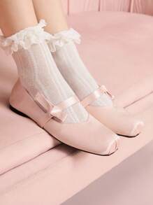 CUCCOO DOLLMOD Women's Fashionable Pink Cute Flat Shoes - Pink - View 2