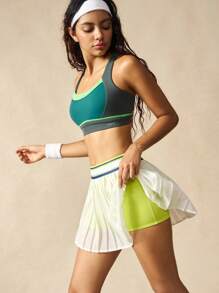 VARSIVA Shorts sportivi estivi casual con piega e righe a contrasto - Multicolore - Visualizzare 7