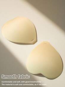 SHEIN Heart Shaped Invisible Nipple Cover, Waterproof, Sweatproof, Seamless Push Up Bra Pasties - Apricot - View 4