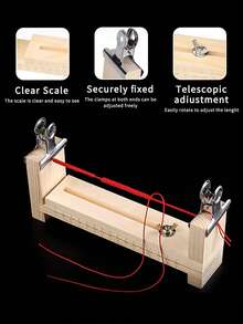 便携式织布机 - 木制工艺架，配有可调节夹子、DIY 绳索和珠子制作套件