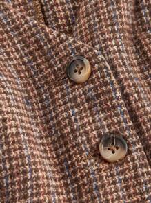 SHEIN MOD 大码女式千鸟格纹背心和短裙套装，百搭商务优雅，适合新女性，秋季工作装，返校装